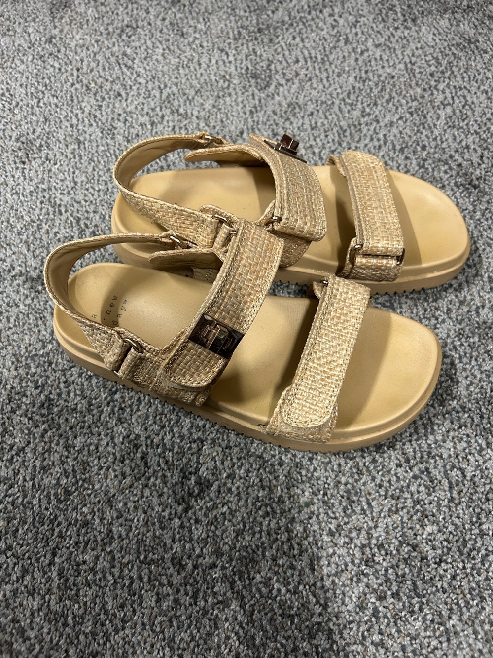 a new day Tan Woven Strap Sandals